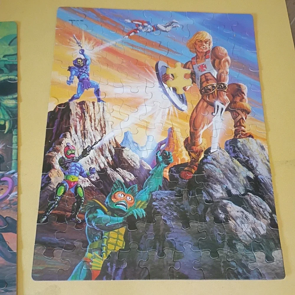 Vintage 80's Masters of the Universe He-Man Golden Jigsaw Puzzle Lot (1 Missing)